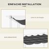 Retractable Pergola Cover, 2.55 X 2.5 M Replacement Canopy Fabric for 3 X 3 M Frame, Roof Top Only, Dark Grey