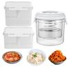 Press Type Sealed Pickle Jar with Steel Spring Vegetable Dehydrator Reusable Pickle Container for Olive Cucumber Keeper