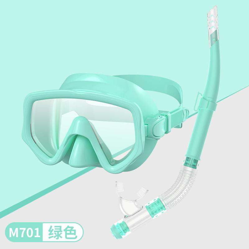 

Маска для дайвинга, набор для снорклинга для взрослых, закаленное стекло, профессиональный панорамный комплект для снорклинга, обучение плаванию, набор для снорклинга зелёный