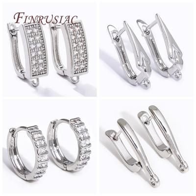 DIY Women's Earring Making Accessories 18K Gold Plated Anti-Allergy Basic Ear Wire Fasteners Earring Hooks Fittings