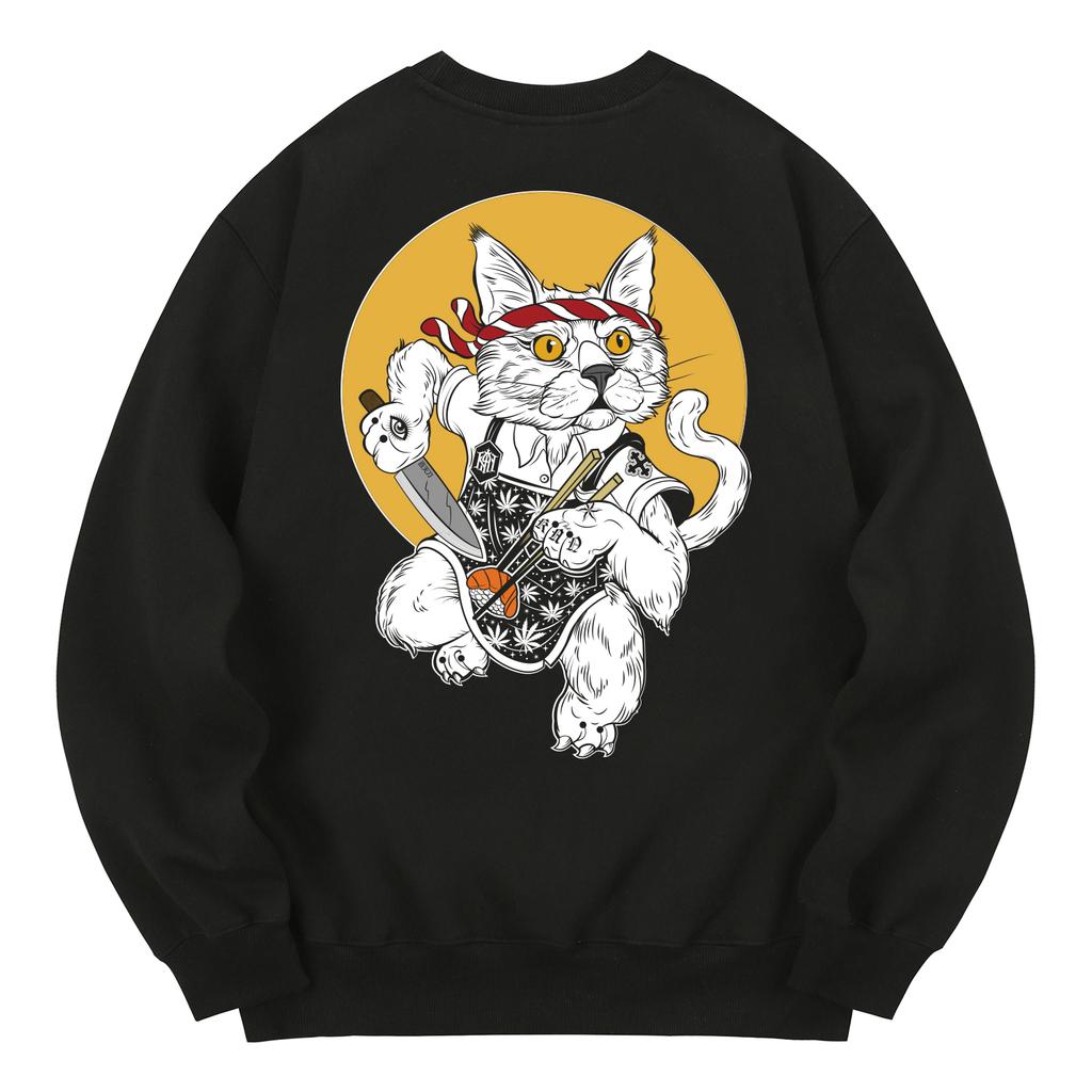 KAN6312 Kmb0101 Kuma Fleece-Lined Sweatshirt - Black