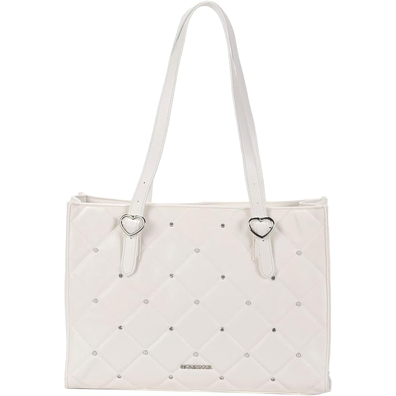 

[Alto Rose] ivory tote bag ladies tote large capacity Larger 2way handbag shoulder bag With zipper lightweight handbag Shoulder bag independence cute