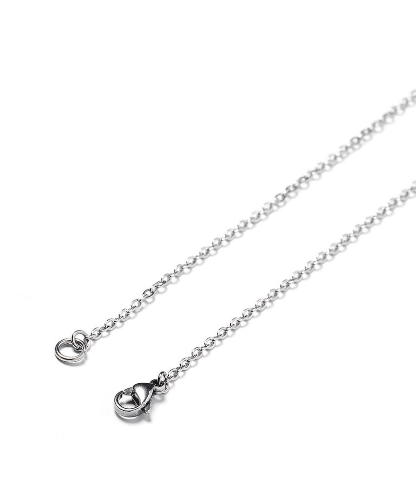 Jbans Classic Donut Flower Pendant Chain Necklace (C2601-An988_Sv)