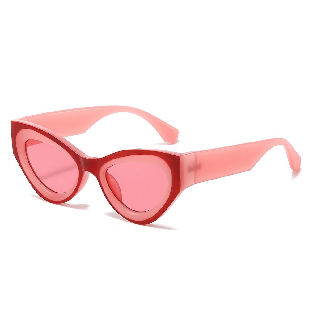 Retro Sexy Gradient Cat Eye Women Sunglasses Luxury Trend Personality Color Contrast All Match Punk Men Sun Glasses Uv400