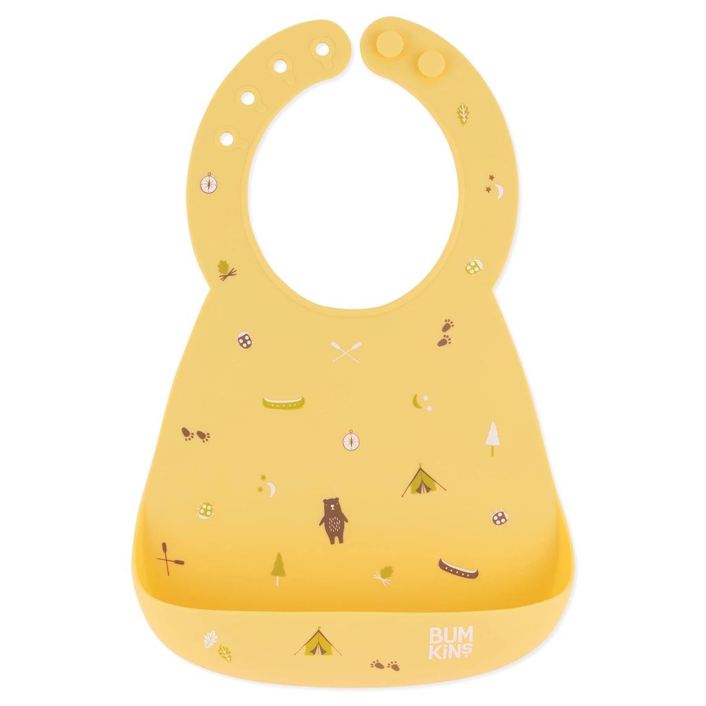 Bankins Silicone Bib Mealtime Dishwasher for Ages 6 Months To 3 Official Japanese Camp Gear Apron, Waterproof, Safe, Years, BM-SMB63, Product,