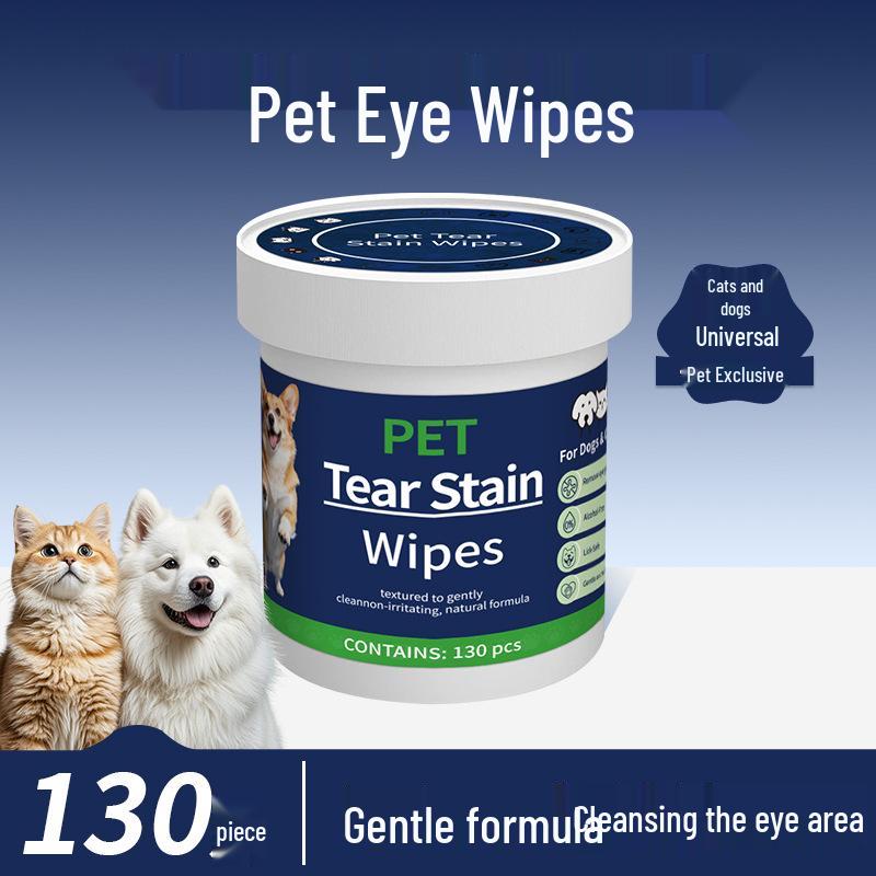 Pet Eye Wipes for Cats & Dogs, Tear Stain Remover, Eye Discharge Cleanse, Bichon Frise Tear Stain Care