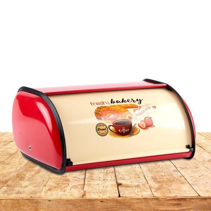 Iron Bread Bin With Ventilation Holes Rustproof Bakeware Organiser For Freshness Preservation And Easy Access