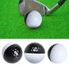 6PCS PU Black White Soft High Elastic Excellent Stable Fly Two Layers Indoor Putter Assist Golf Practice Ball