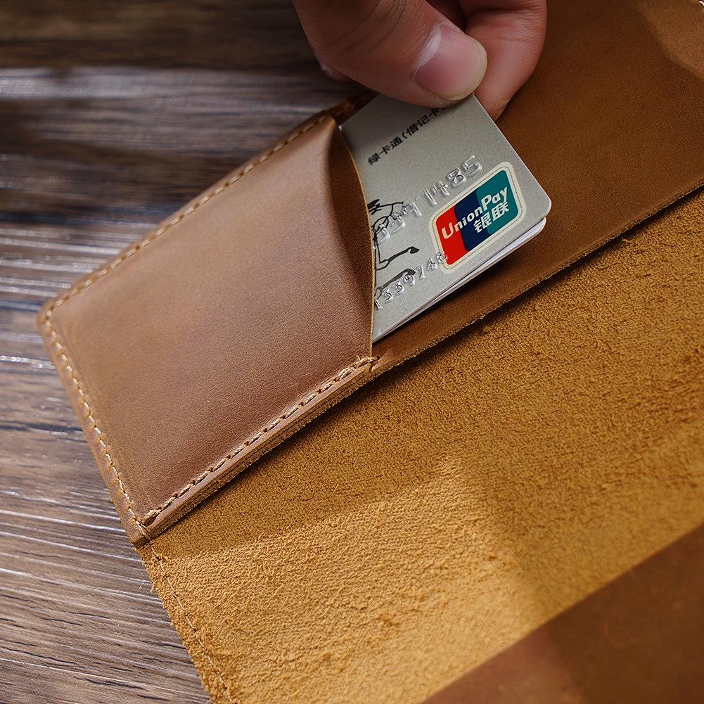 Leather Vintage Travel Notebook - Handmade Diary with Magazine Cover, Portable & In Stock