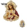 Christian Confirmation Gift Sacred Heart of Jesus Brooch, Souvenir Faith Accessory with Enamel Symbol Brooch Pin, Catholic Lapel Pin Inspirational for
