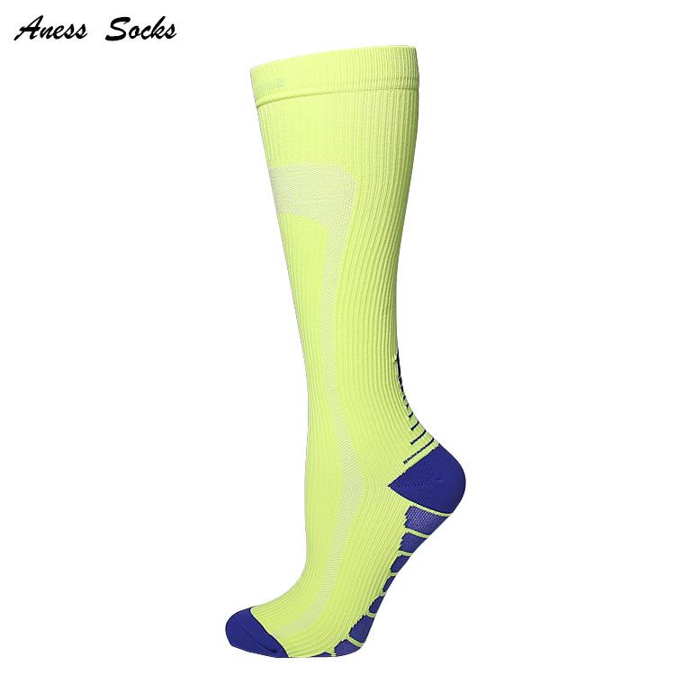 Women's Beautiful Compression Sports Socks for Yoga, Marathon, and Running - Elastic Calf-High Design