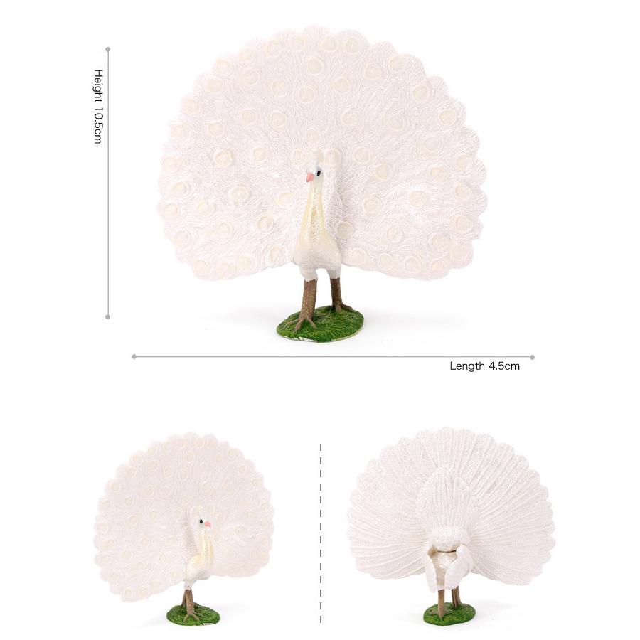 Realistic Plastic Farm Life Peacock Toy Figure Authentic Hand Painted Bird Model Figurine Fun Collectible Educational Play Toys