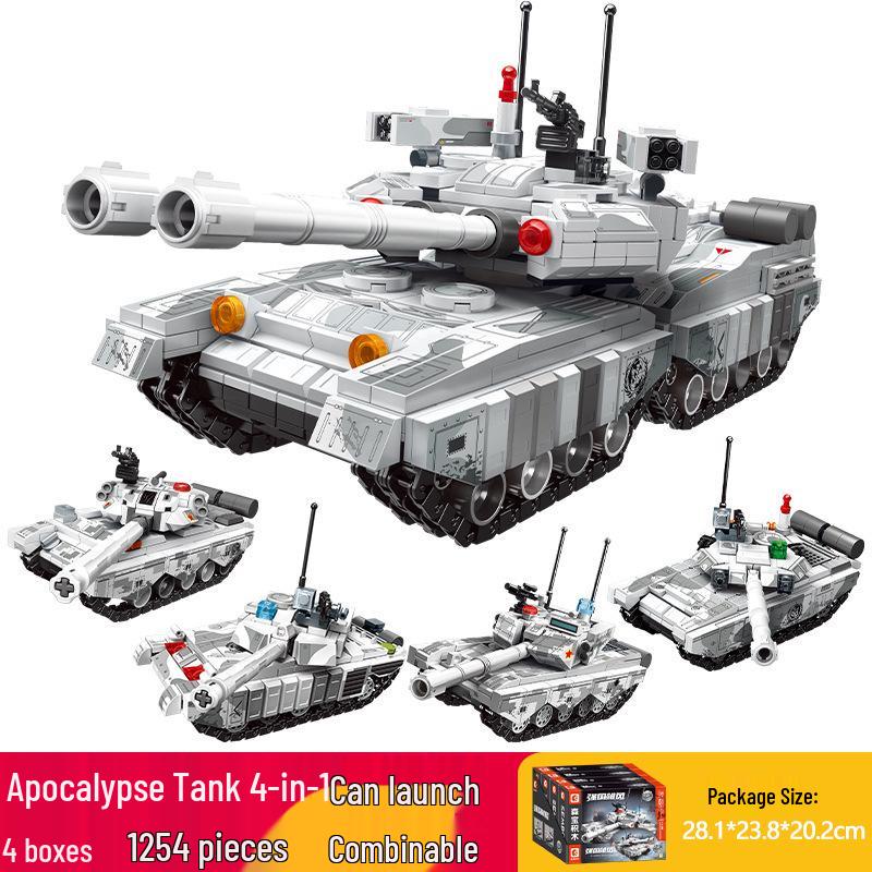 ShengBao Educational Military Tank Model Building Blocks Toy for Kids