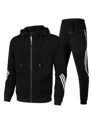 Men's Spring & Autumn Sport Casual Hoodie and Sweatpants Set - Three Color Options