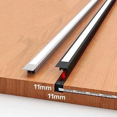 10*10mm Ultracienki Niewidoczny Profil Aluminiowy LED Wpuszczany Kanał Podświetlenia Zdejmowany Narożny Ścienny Półka Szafki Bar Pasek Światła