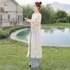 Women's French Lace Lightweight Mid-Length Cardigan