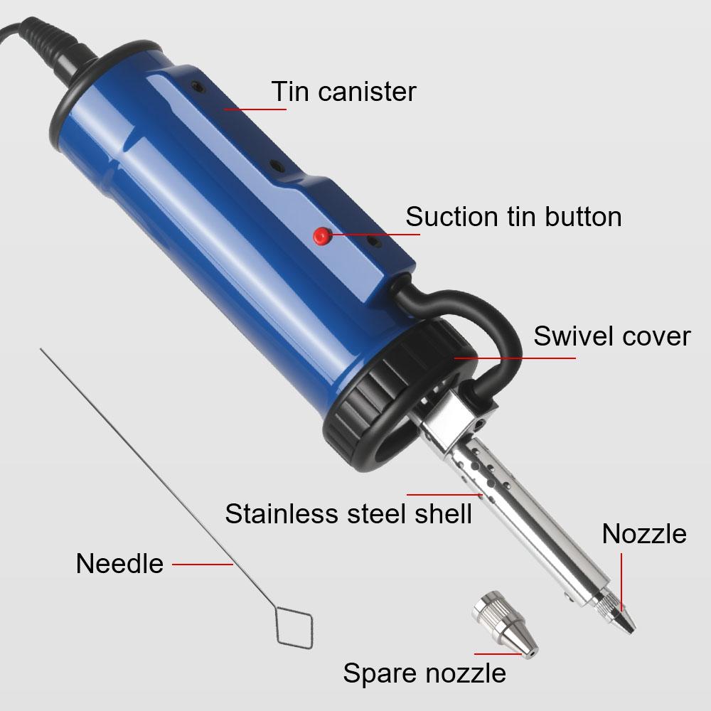 Electric Solder Tin Sucker Vacuum Soldering EU/US Plug New Desoldering Machine Remove Pump ADT03
