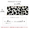 Genuine Leather Round Pencil Case, Slim, Compact, and Simple Design for Pens and Pencils, Cowhide Leather with a Dalmatian-like Design, White