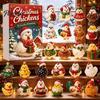 Christmas Tree Hanging Charms Chicken Advent Calendar 2026, 24 Unique 2D Acrylic Reusable Holiday Decor Ornaments, Cute Decorations for Kids,