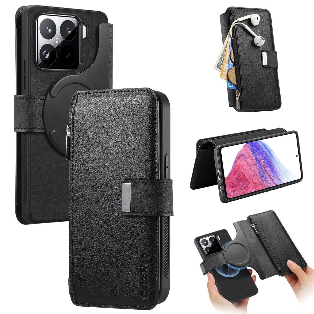 CASENEO MW-02 For Xiaomi 15 Case Detachable Magnetic Leather Flip Phone Cover