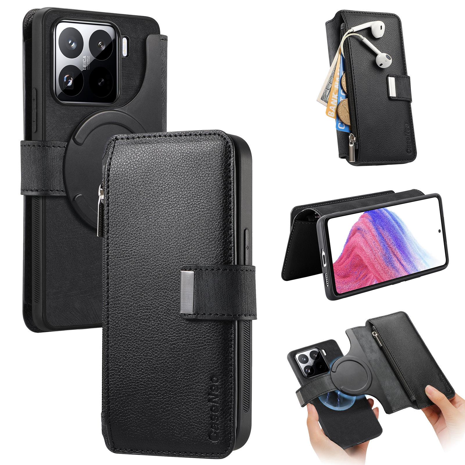 

CASENEO MW-02 Чехол для Xiaomi 15 Съемный Магнитный Кожаный Флип-чехол A