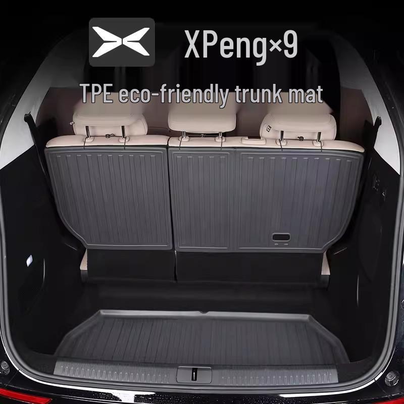 XPeng X9 TPE Trunk Mat: Eco-friendly, Waterproof, Wear-resistant Car Interior Accessory.
