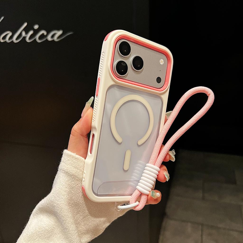 Applicable to iPhone11PROMAX mobile phone case, cool contrasting color, magnetic attraction, Apple 11 anti-skid side strip, lanyard 11 hard cover.