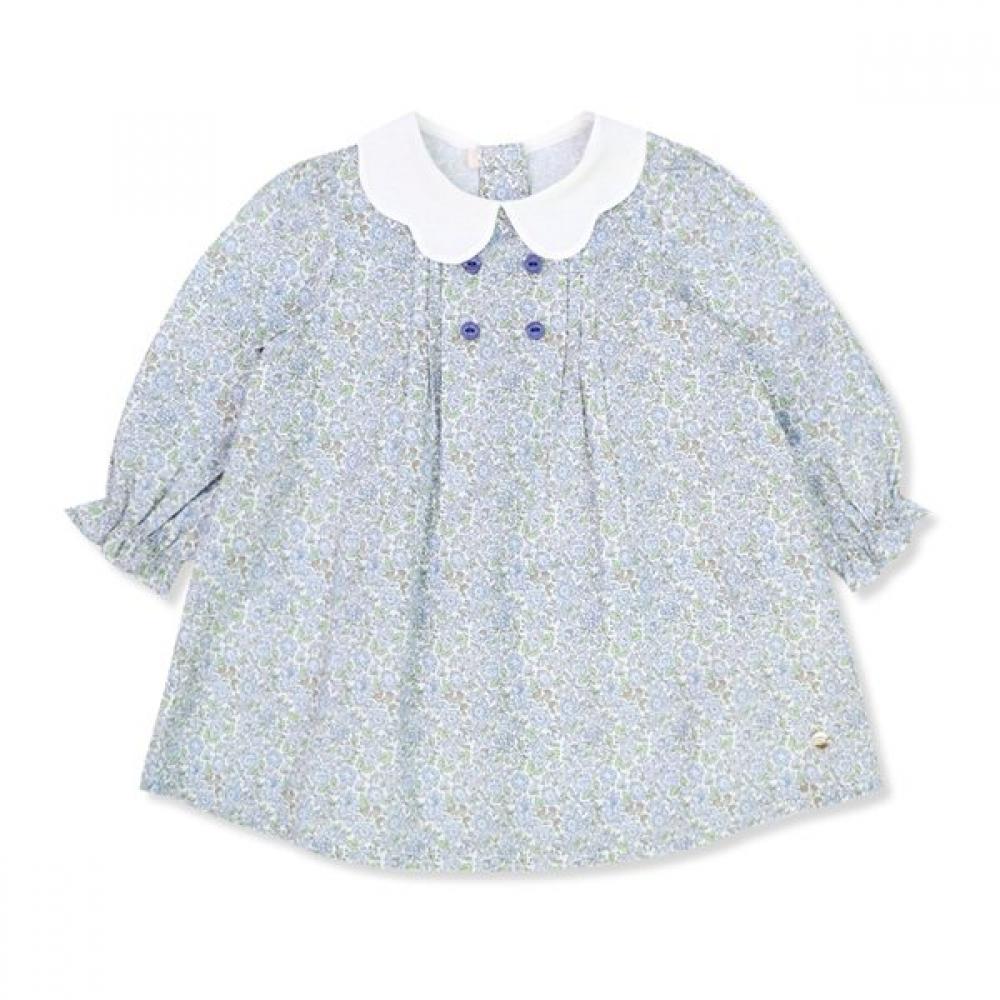 Organicmom Blue Flower Long Dress  Mjstop08 80