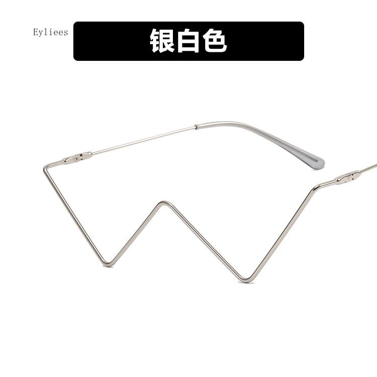 

New In Fashion Crystal Sunglasses Frames For Women Small Diamond Eyeglasses Line Alloy Frame Eyewear Punk Half Frame Glasses