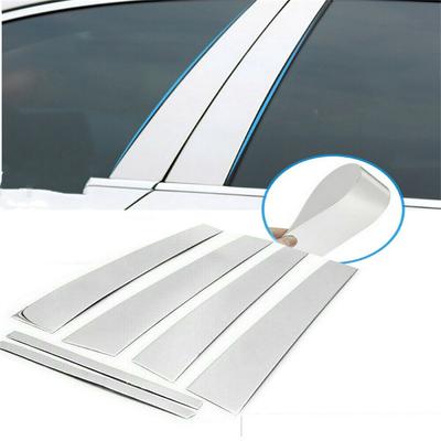 6pcs Car Door Side Window Pillar Posts Sticker Auto Styling Fit For Honda Accord 2008-2012