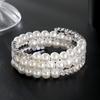 Multilayer Wrapped Pearl Jewelry Bridal Versatile Diamond Set Elastic Pearl Bracelet Bracelet