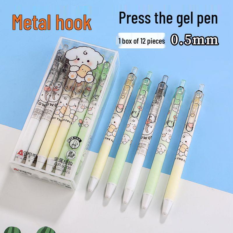 Metallclip-Druckbleistift, Student 0,5 mm Nadel-/Kugelspitze, Schwarze Tinte