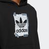Adidas Originals Trefoil Kangaroo Pocket Print Hoodie Unisex Hoodies Black HL4100