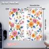 2pcs 2D flat printing Drapes Floral Patterned ITEM NAME Polyester Without Electricity Festive Curtains Use for Door Wall Yard