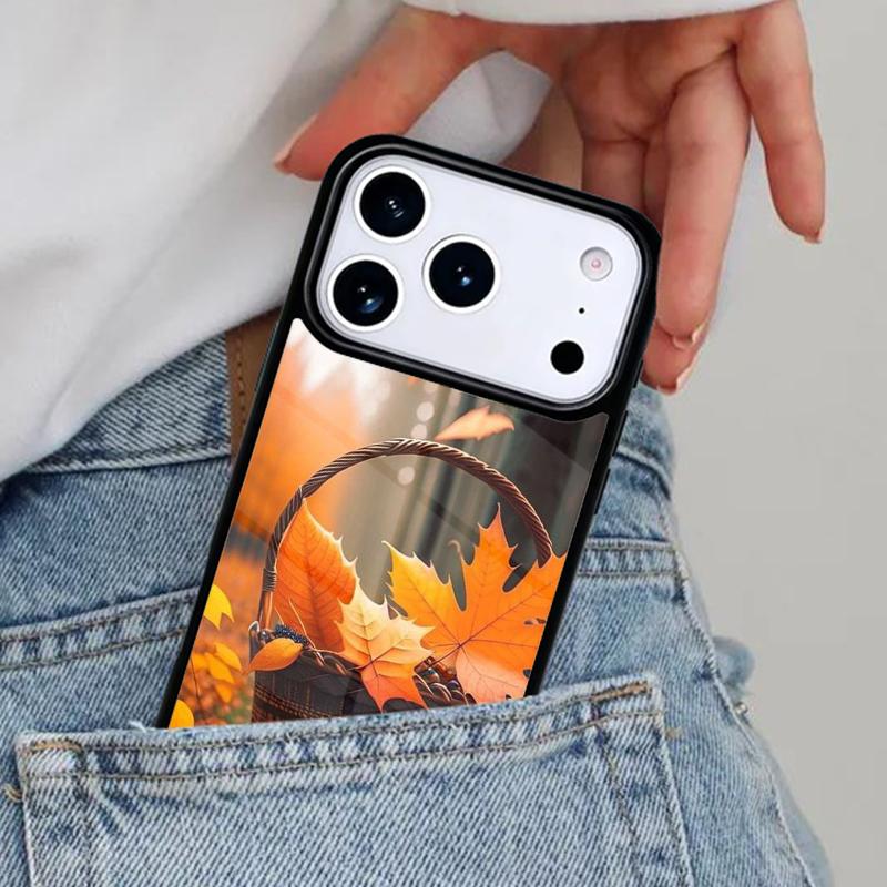 Autumn Tree Leaves Phone Case for iPhone 16e 15 14 13 12 17 Pro Max Plus Air 17pro Cover Coque