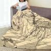 Middle Earth Map Blanket Warm Fleece Sofa Throw Blanket for Couch Bedding Office Throws Bedspread Quilt