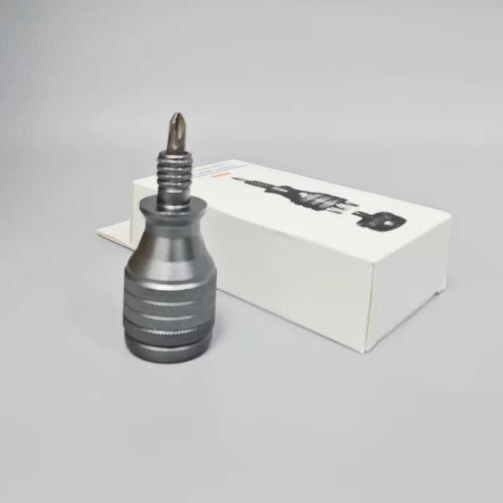 7-in-1 Industrial Mini Screwdriver Set - Aluminum Alloy Handle with High Hardness Phillips/Slotted Bits Multi-Function EDC Tool