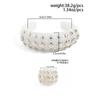 Salircon Punk Creative Rhinestone Rivet Chunky Bracelet Ring Set Women Vintage Stackable Wide Resin Bangles Grunge Jewelry Gift