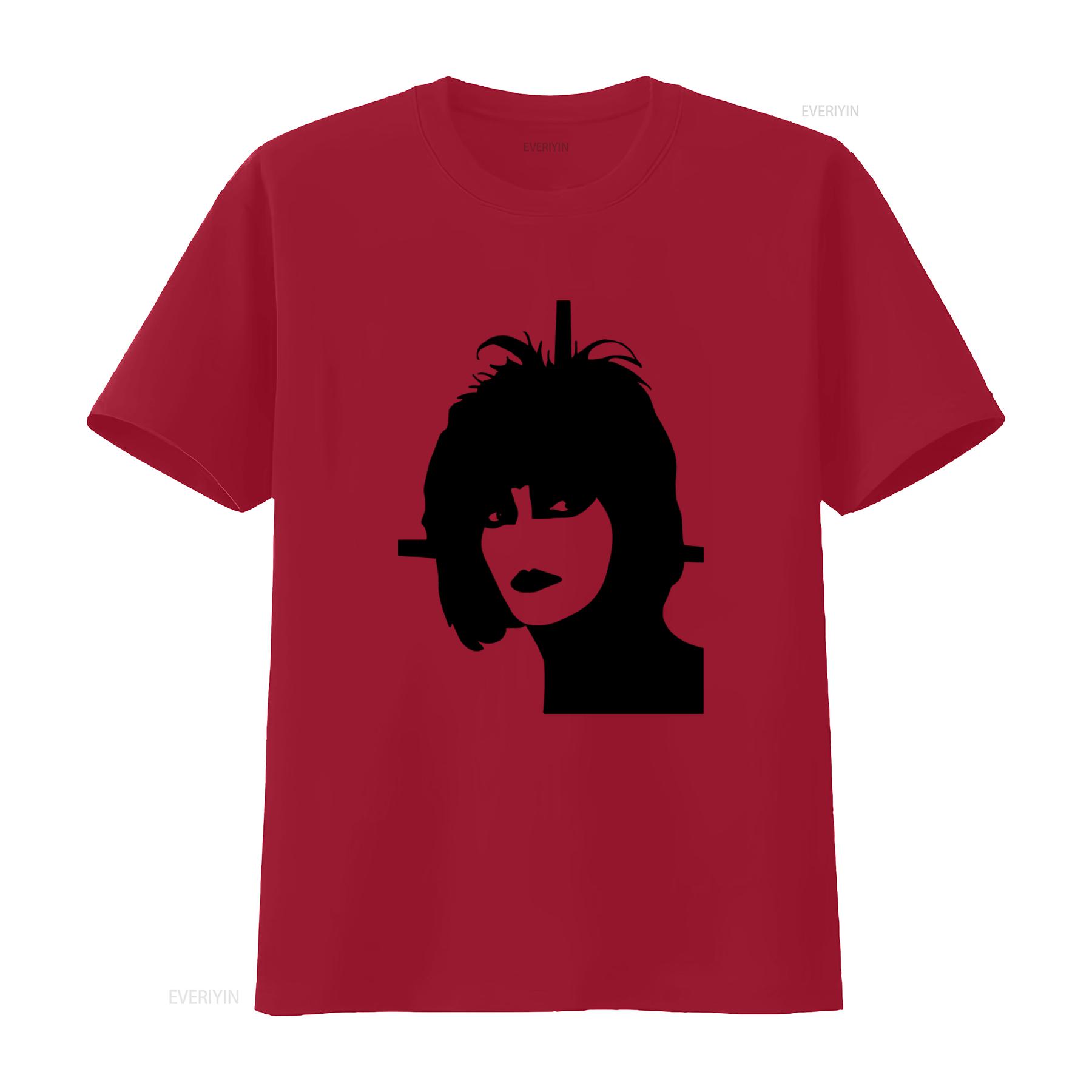 

Mens Siouxsie Sioux Silhouette Punk Banshees T Shirt vintage Washed Top For Everyday Wear Versatile Stylish designer clothes S