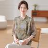 Elegantes neues Oberteil im chinesischen Stil mit sieben Ärmeln