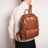 Men'S Leather Backpack Women'S First Cowhide 14 Inch Computer Backpack Outdoor Travel School Bag