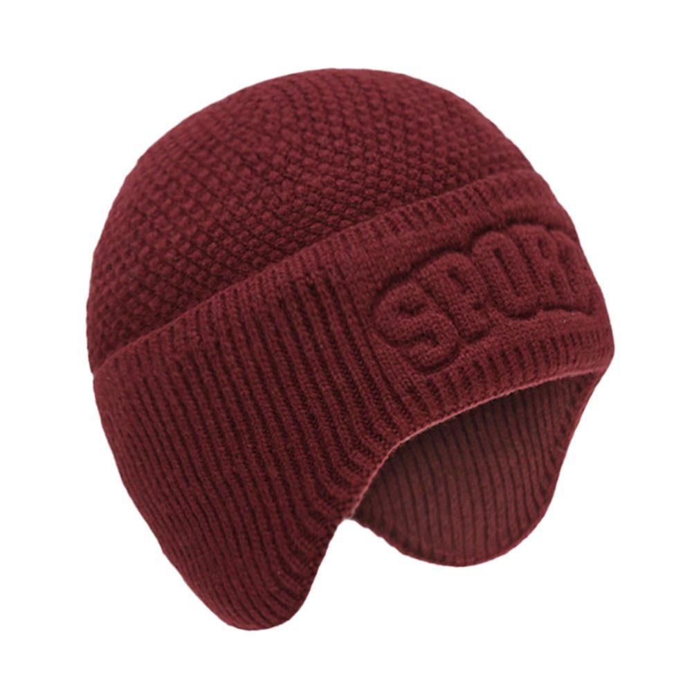 Soft Earflap Cap Windproof Knitted Hat Outdoor Winter Hat for Men