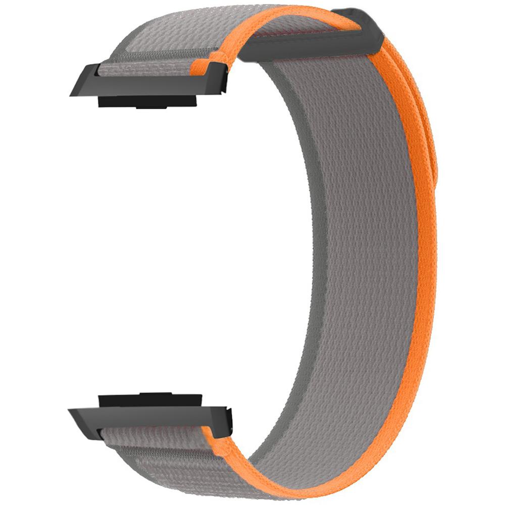 

For Xiaomi Watch H1 Nylon Watch Band Adjustable Loop Fastener Strap Blue+Grey