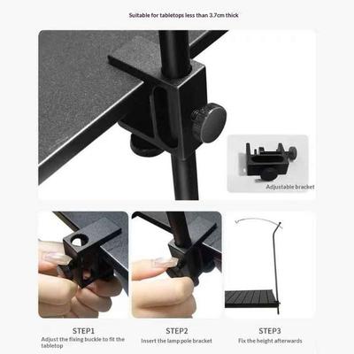 Support de Suspension pour Lampe de Camping Alliage d'Aluminium Support de Lanterne Démontable Support de Lanterne de Table Pour Pique-nique Pêche Éclairage Extérieur