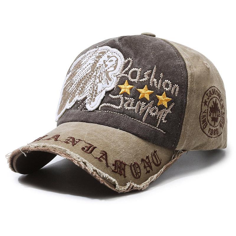 Baseball Cap Men'S Retro Washed Retro Letter Embroidered Cap Outdoor Sports Sun Protection Sun Hat Children