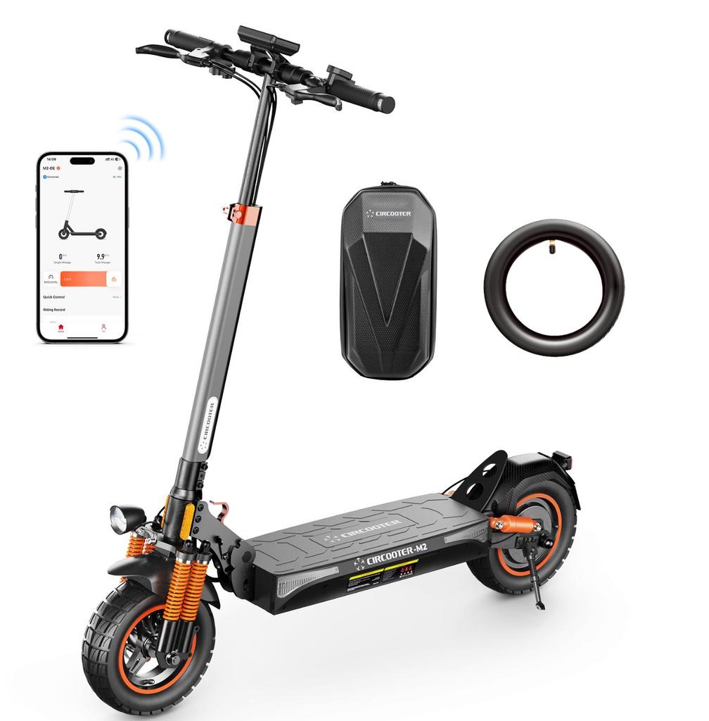 CIRCOOTER M2 ABE Terénní elektrická koloběžka pro dospělé 500W motor 48V12Ah baterie Skládací EScooter s ovládáním pomocí aplikace Terénní pneumatiky