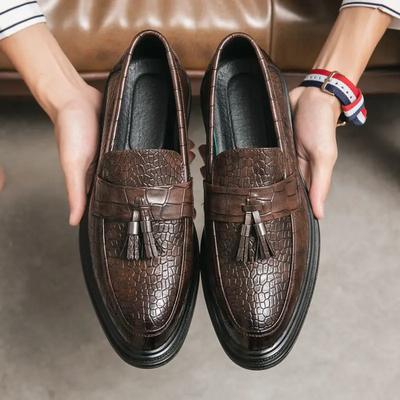 Mode Heren Leren Schoenen Loafers met Kwastjes Mode 2024 Instappers Heren Casual Schoen Elegant Hoge Kwaliteit Klassiek Origineel Maat 45 Pu