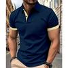 Frühlings- und Sommer-T-Shirt Herren Kurzarm Freizeit-Oberteil Mode-Poloshirt