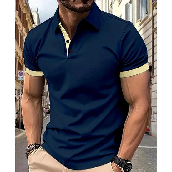 Frühlings- und Sommer-T-Shirt Herren Kurzarm Freizeit-Oberteil Mode-Poloshirt