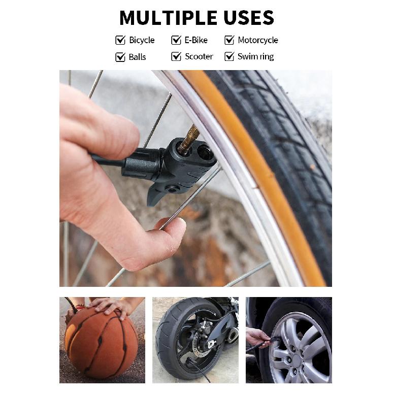 BUCKLOS 160PSI Bike Pumps Schrader/Presta Bicycle Tire Valve Pump Inflator High-Pressure Gauge Tire Inflator for Motorcycle